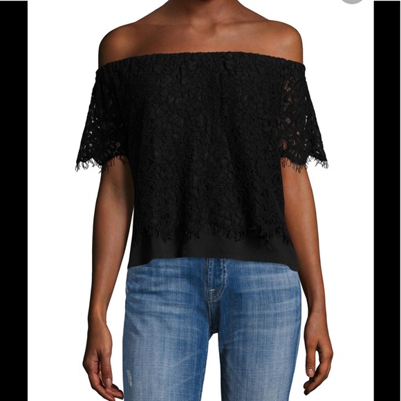Generation Love Tops - GENERATION LOVE OFF SHOULDER LACE CROP (s)